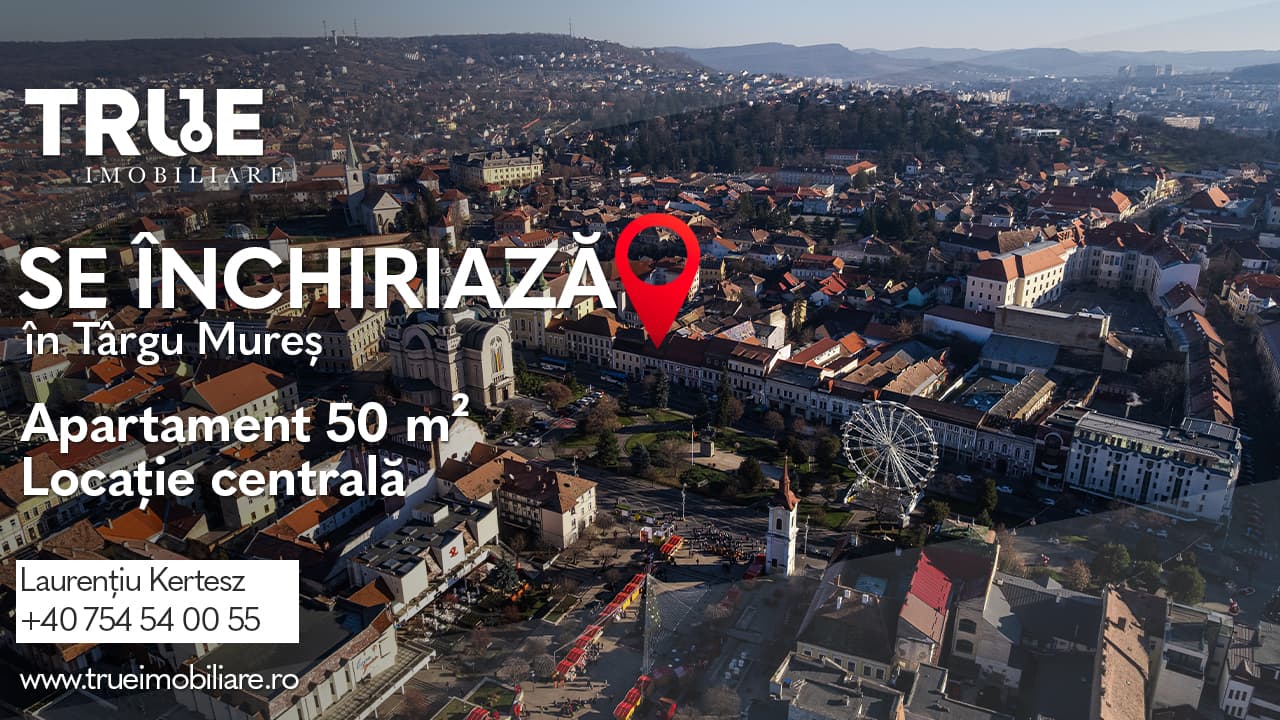 Ap. 2 camere de închiriat – Ultracentral, Târgu Mureș