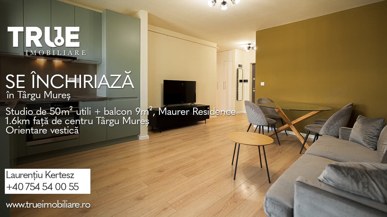 Studio de închiriat – Maurer Residence, Târgu Mureș